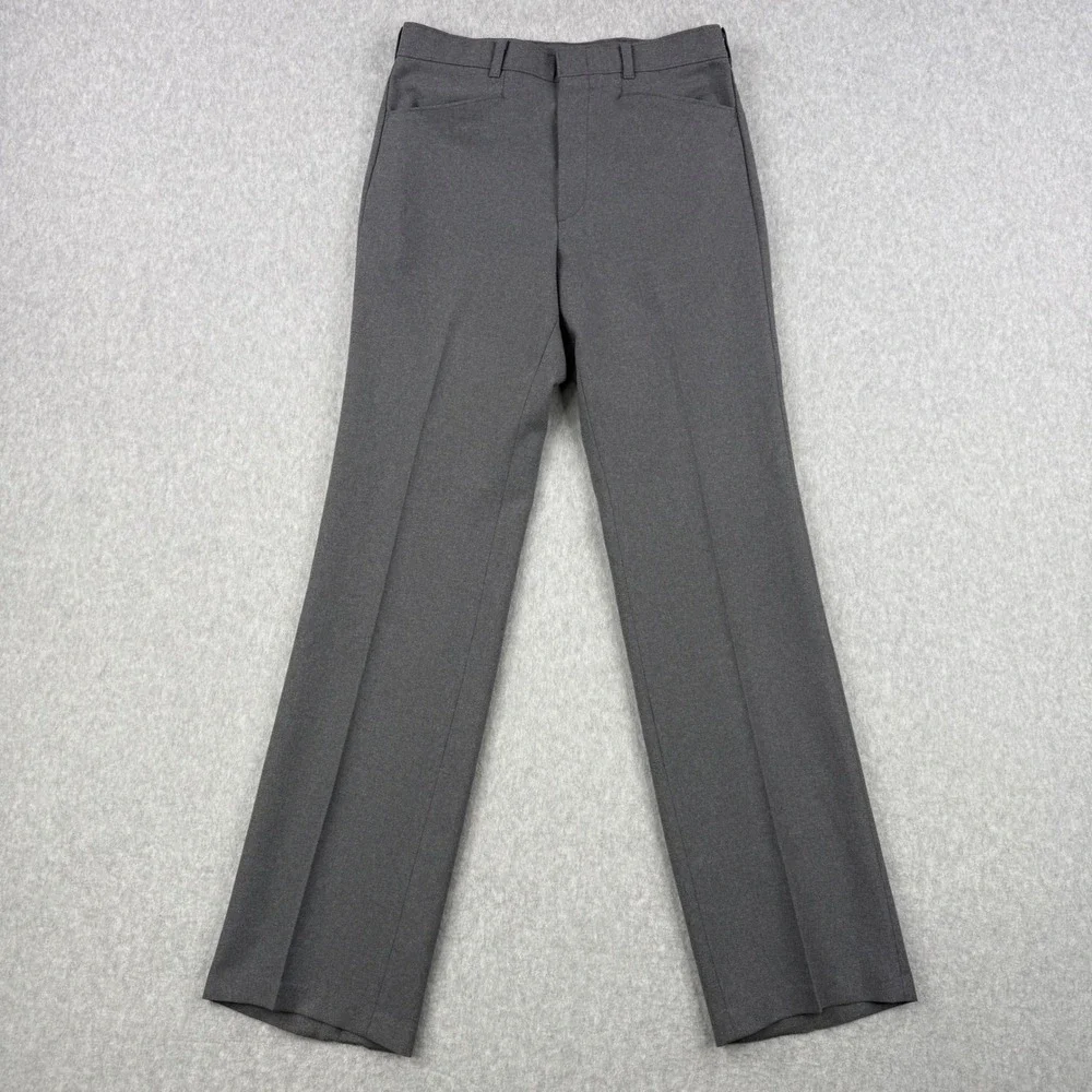 Vintage Levis Pants Mens 32x34‎ Gray Action Slacks Dress Trousers Talon Zip 70s